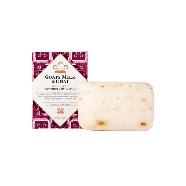 Nubian Heritage Bar Soap Goat's Milk & Chai with Rose Extracts -- 5 oz