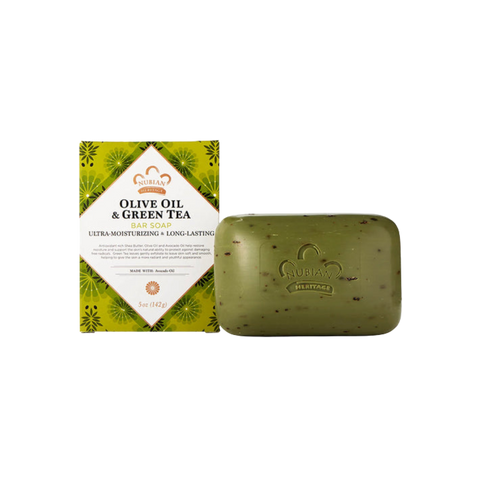 Nubian Heritage Bar Soap Olive & Green Tea with Avocado -- 5 oz