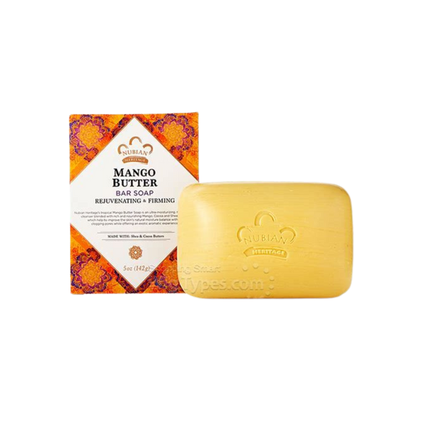 Nubian Heritage Bar Soap Mango Butter with Shea & Cocoa Butter, Vitamin C -- 5 oz