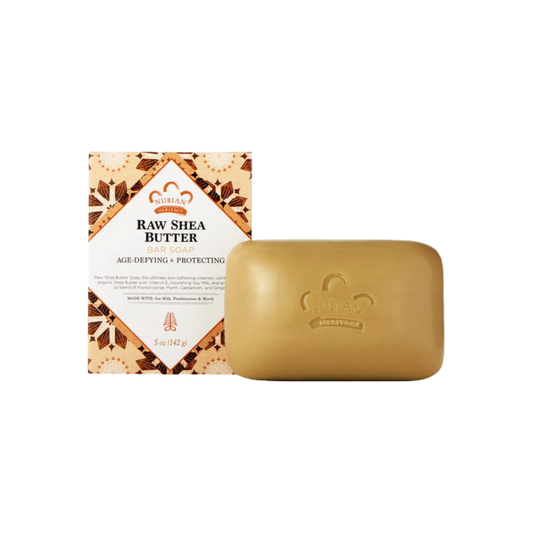 Nubian Heritage Bar Soap Raw Shea Butter with Soy Milk, Frankincense & Myrrh -- 5 oz