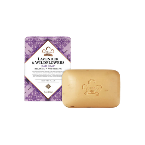 Nubian Heritage Bar Soap Shea Butter with Lavender & Wildflowers -- 5 oz