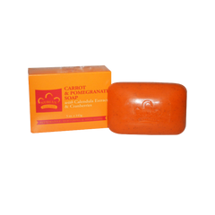 Nubian Heritage Bar Soap Carrot and Pomegranate with Calendula Extract & Cranberries -- 5 oz