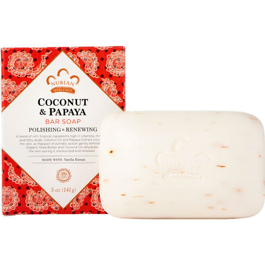 Nubian Heritage Bar Soap Coconut & Papaya -- 5 oz