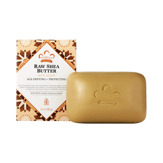 Nubian Heritage Bar Soap Raw Shea Butter with Soy Milk, Frankincense & Myrrh -- 5 oz