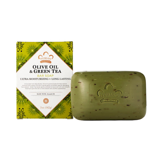 Nubian Heritage Bar Soap Olive & Green Tea with Avocado -- 5 oz