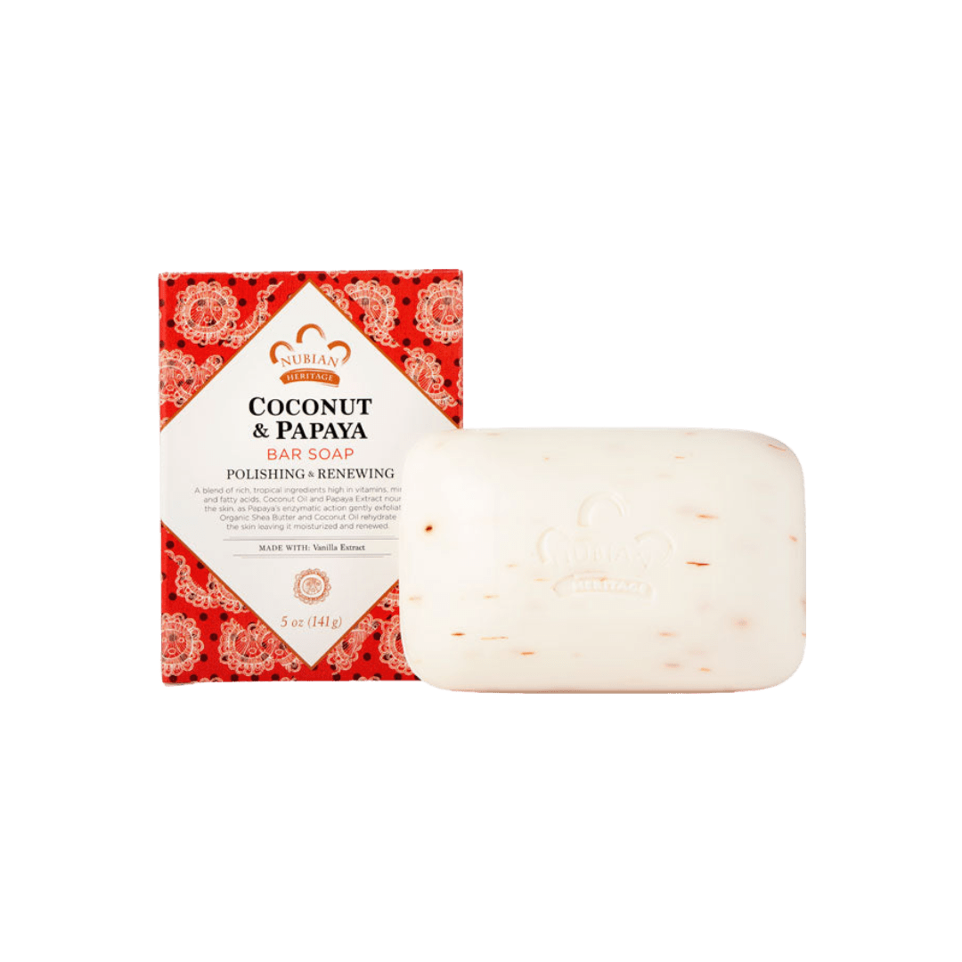 Nubian Heritage Bar Soap Coconut & Papaya - 5 oz - Shea Butter Like Whoa