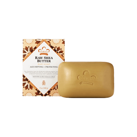 Nubian Heritage Bar Soap Raw Shea Butter with Soy Milk, Frankincense & Myrrh - 5 oz - Shea Butter Like Whoa