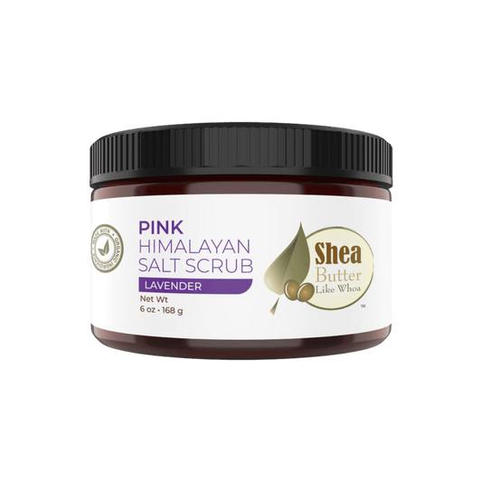 Organic Pink Himalayan Salt Scrub - Lavender - Shea Butter Like Whoa