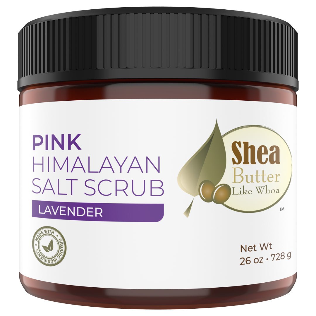 Organic Pink Himalayan Salt Scrub - Lavender - Shea Butter Like Whoa